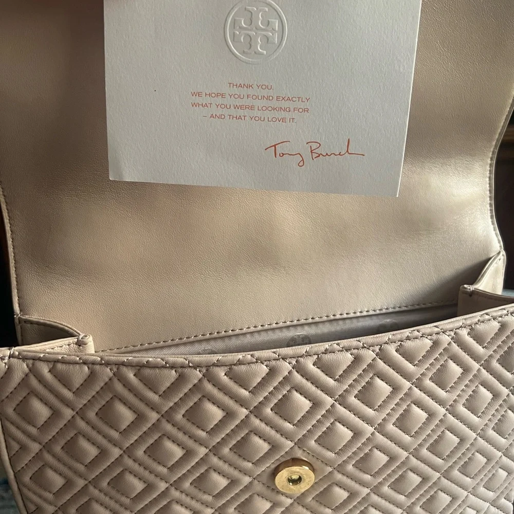 Tory Burch Fleming Convertible Shoulder Bag Crossbody Leather Medium Blush Pink - Picture 6 of 7